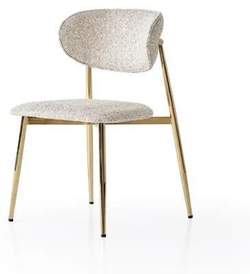 Obrázek produktu pro Židle Pohodlná Měkká Moderní Se zlatými prvky Stylová Komfortní