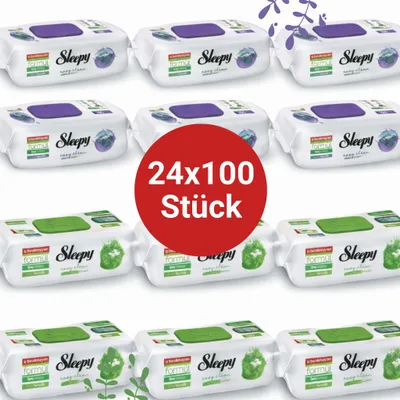 Produktbild von Sleepy Easy Clean Oberflächenreinigungstücher – 12x100 Montain + 12x100 Pine | Arbeitsplatte reinigen