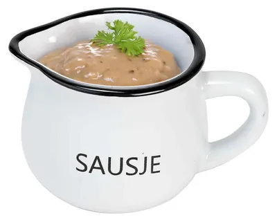 Produktbild von Gemutliche & trendige Saucenkanne - Porzellan - weis - 7 x 6 cm - Ausgieser/Henkel