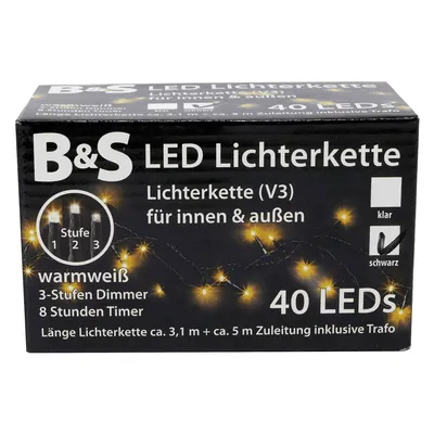 Immagine prodotto di Fata LED 40 LED bianco caldo Dimmer a 3 livelli per uso interno ed esterno