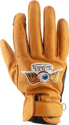 Image de Gants de moto perforés Von Dutch X Helstons Vision, or/noir, 8