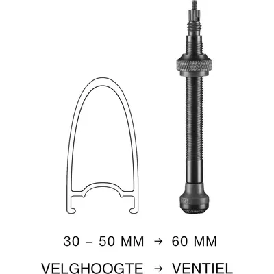 Image de Valve tubeless (2 pièces) - 60 mm