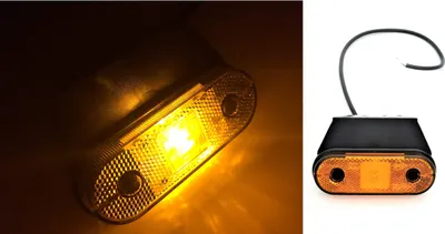Produktbild von LED Begrenzungsleuchte 12/24V Umrissleuchte Anhänger LKW 120x74x45 mm E9 gelb