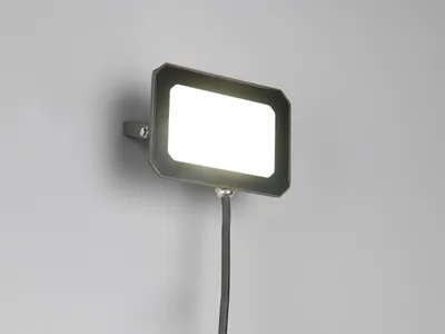 Produktbild von LED Fluter zur Fassadenbeleuchtung, Strahler schwarz flach 30Watt, Anschlussbox