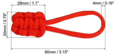 Produktbild von 6 Pack Rei?verschlusszš¹ge Ersatz Erweiterungskabel Handgriff Befestigung Zuglasche Verl?ngerer Fixierer Schieber Kopf Reparatur Kit fš¹r Gep?ck Rucksack Jacke Rot