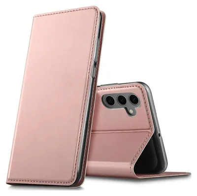Produktbild von Conie Ultra Slim Klapp Tasche für Samsung Galaxy S24 Kartenfach Hülle Rundumschutz in Rosa