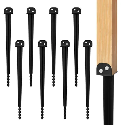 Produktbild von Ikodm Einschlagbodenhülse 8 St., 700 mm, 55 mm, pulverbeschichtet, Pfostenträger für Holzpfosten, Zaun, Sichtschutz und Gartenprojekte