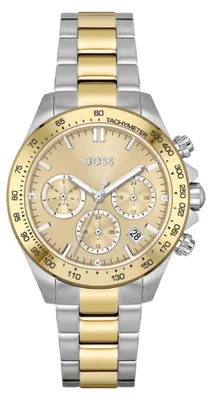 Produktbild von Boss Novia Damen Chronograph Gold Silber Edelstahl HB1502618