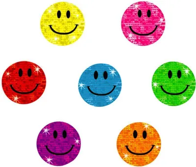 Produktbild von Oblique Unique 112 Smiley Sticker Smile Aufkleber Glitzer Emoji Set - bunt
