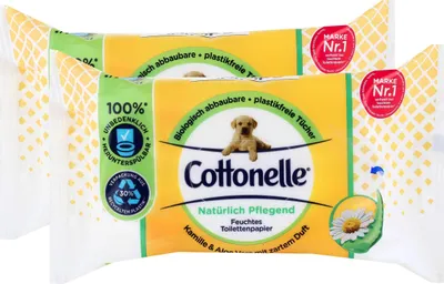Produktbild von Cottonelle feuchte Toilettentücher Kamille & Aloe Vera 42 Tücher (2er Pack)