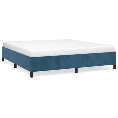 Produktbild von Bettgestell ohne Matratze Dunkelblau 180x200 cm Samt