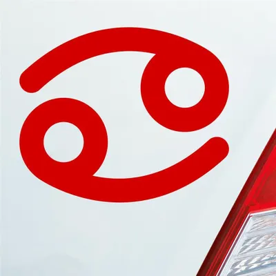 Produktbild von Auto Aufkleber Cancer Krebs Sternzeichen Sterne Horoskop 12x10 cm Rot Sticker Heckscheibenaufkleber