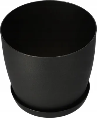 Obrázek produktu pro KADAX matný květináč "Agen", květináč s podšálkem, antracit, 12 cm