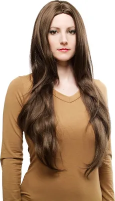 Produktbild von WIG ME UP Perücke dunkelbraun Mittelscheitel 3217-8