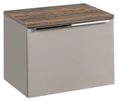 Image de Ensemble de salle de bain VANTA taupe : meuble sous vasque 60cm + plan vasque