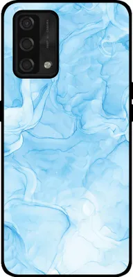 Produktbild von Smartphonica Handyhülle passend für Oppo A74 4G mit Marmor  aufdruck - TPU-Rückseite Fall Marmor-Design - Hellblau