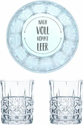 Obrázok produktu pre Sada pohárov na whisky Nachtmann s gravírovaním Po plnej príde prázdna, gravírovanie, darček, krištáľové sklo, 345 ml, sada 2 kusov