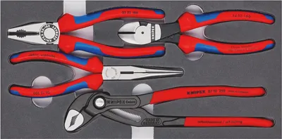 Immagine prodotto di KNIPEX 00 20 01 V15 Set di pinze con inserto in schiuma, 4 pezzi