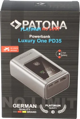 Obrázek produktu pro PATONA 4238, 10000 mAh, Lithium-ion (Li-ion), Power Delivery, Rychlé nabíjení, 3,7 V, Stříbrná