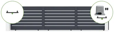 Produktbild von Schiebetor 6m VOGEL H.140cm Aluminium + RANGER C300 Motorisierung
