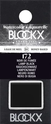 Produktbild von Blockx 3x Aquarellfarbe, Lampenschwarz 1/2 Näpfchen 1,5ml Lampenschwarz 41172BXC