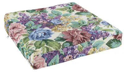 Produktbild von Visco Sitzkissen mit Blumendekor Maße ca. B: 38 cm x H: 7,5 cm x T: 38 cm