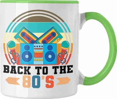 Produktbild von Trendation - Back To The 80er Jahre Tasse Geschenk Achziger Geschenkidee Party (Grün)