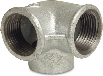 Zdjęcie produktu dla Złącze gwintowane kolanko z żeliwa ciągliwego 1/2" IG x 1/2" IG x 1/2" IG