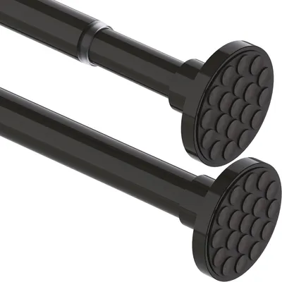 Ausziehbare Gardinenstange 85-270 cm, schwarz, Ø 32 mm
