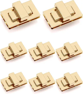 Productafbeelding van Gouden Tassluitingen - Draaisluitingen Portemonnee - Handtassen Versieren - Draaivergrendelingsontwerp - 315 x 185 mm - Goud