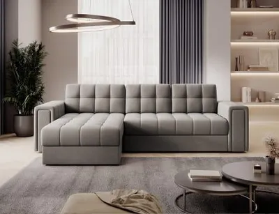 Produktbild von ELTAP Ecksofa Blenvi Beige mit Schlaffunktion und Bettkasten