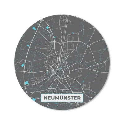 Produktbild von MuchoWow® Mauspad Mousepad Deutschland - Blau - Neumünster - Stadtplan - Karte 40x40 cm - Mousepads - Maus Mat - Pad - Mausunterlage - Schreibtisch Accessoires