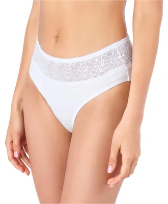 Produktbild von Bellivalini Damen Unterwäsche Unterhose aus Baumwolle Slip mit Spitze BLV50-196 (Weiß, S )
