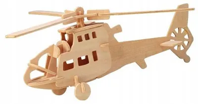 Produktbild von Sea-Land Militärhelikopter 3D Holzpuzzle Modellbausatz P007