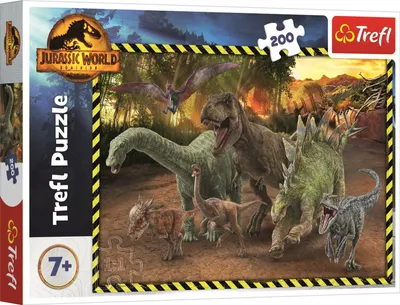Produktbild von TREFL Puzzle Jurassic World: Herrschaft 200 Teile, Pappe, Mehrfarbig, 48x34 cm, umweltfreundlich, ab 6 Jahren