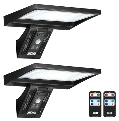 Solarlampe außen 104 LED 1050LM 6000K kaltweiß mit Bewegungsmelder 2 Stück