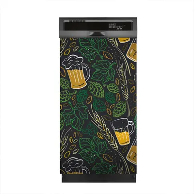 Produktbild von Aufkleber sticker 45x80 cm Dekorative folie Spülmaschine - Bier Hopfen Becher