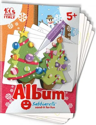 Produktbild von Sabbiarelli Sandmalerei Weihnachtsalbum - Kreative Weihnachtsdekoration 15x20 cm