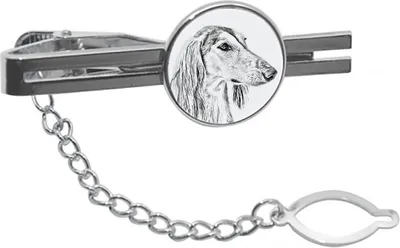 Image de Saluki I - Pince à cravate avec chien, pince à cravate personnalisée, cadeau exceptionnel pour homme de la marque Art-Dog.