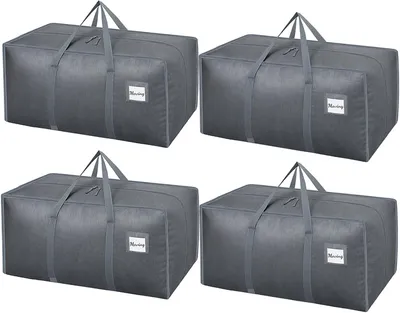 Image de Sacs de déménagement de 120 litres, lot de 4, étanches, avec fermeture éclair, pour déménagements
