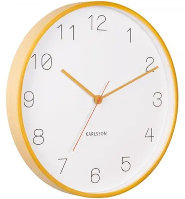 Image de Karlsson - Horloge murale Joy - Jaune ocre