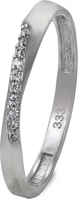Image de GoldDream bague zirconium 333 or blanc Gr. 56 argent, blanc Femme bijoux GDR523J56