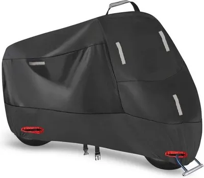 Produktbild von Famanu Motorradhülle Wasserdicht mit Reflektierenden Streifen und Aufbewahrungstasche - Schutz vor Regen und UV