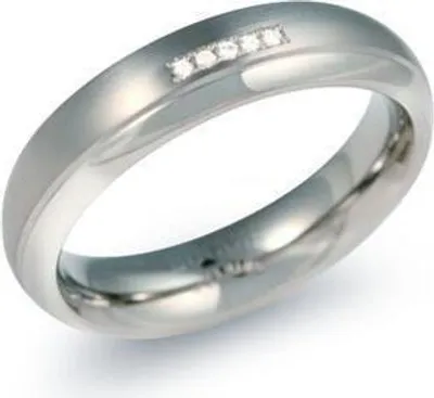 Produktbild von Boccia Ring 0130-09 Titan mit Diamanten 55