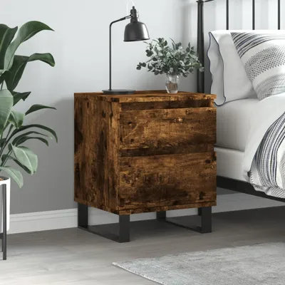 Image de vidaXL Table de nuit chêne fumé 40x35x50 cm bois composite