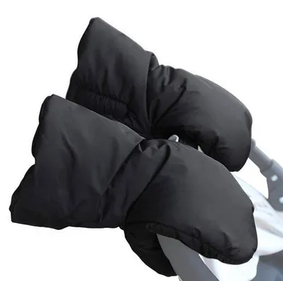 Produktbild von Paar Kinderwagenhandschuhe, universelle Handwärmer für Kinderwagen, frostsichere Kinderwagenhandschuhe, Einkaufswagenhandschuhe, wasserdichte Winterhandschuhe mit Kinderwagen