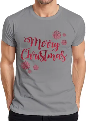 Produktbild von Merry Christmas Schneeflocken - Weihnachten Weihnachtsgeschenk Christmas Herren T-Shirt, Grau, XXL