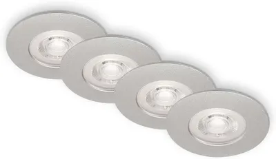 Immagine prodotto di Lampade da incasso a LED Lampade da bagno dimmerabili Set da 4 4,9W IP44 Ø9cm cromo Briloner
