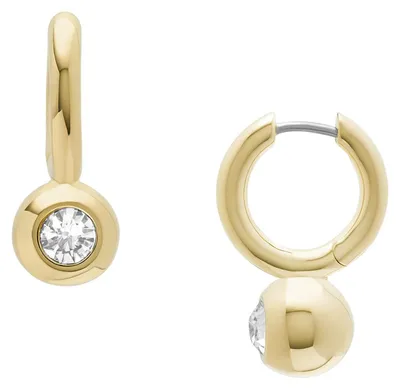 Produktbild von Fossil JA7254710 Damen Creolen Messing Gold weiß