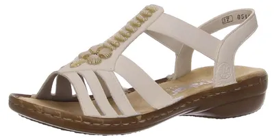 Immagine prodotto di Sandali Rieker, sandali da città con tacco 25 mm in bianco/bianco combinato, misura 36